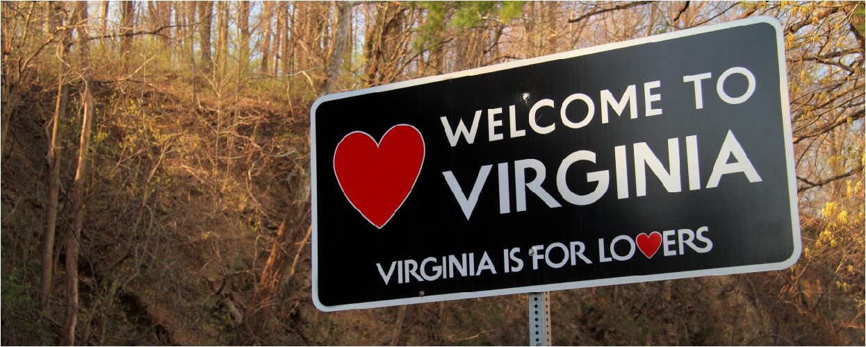 Picture of Welcome to Virginia Road Sign